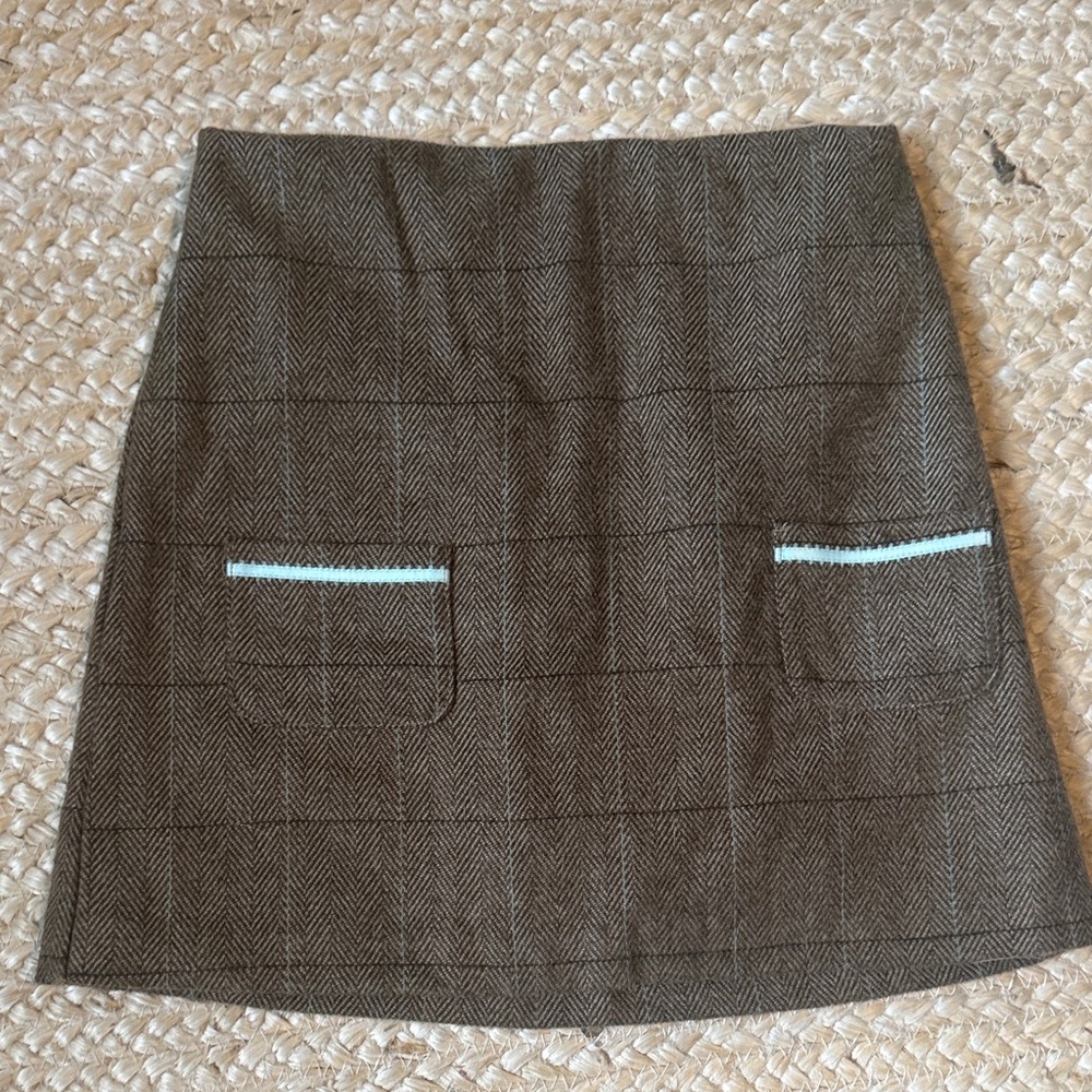 bella bliss Brown Skirt with Blue Details